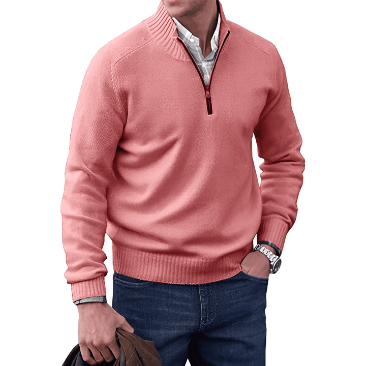 Nicolas | Stylish cashmere zip-up sweater