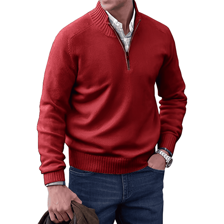 Nicolas | Stylish cashmere zip-up sweater