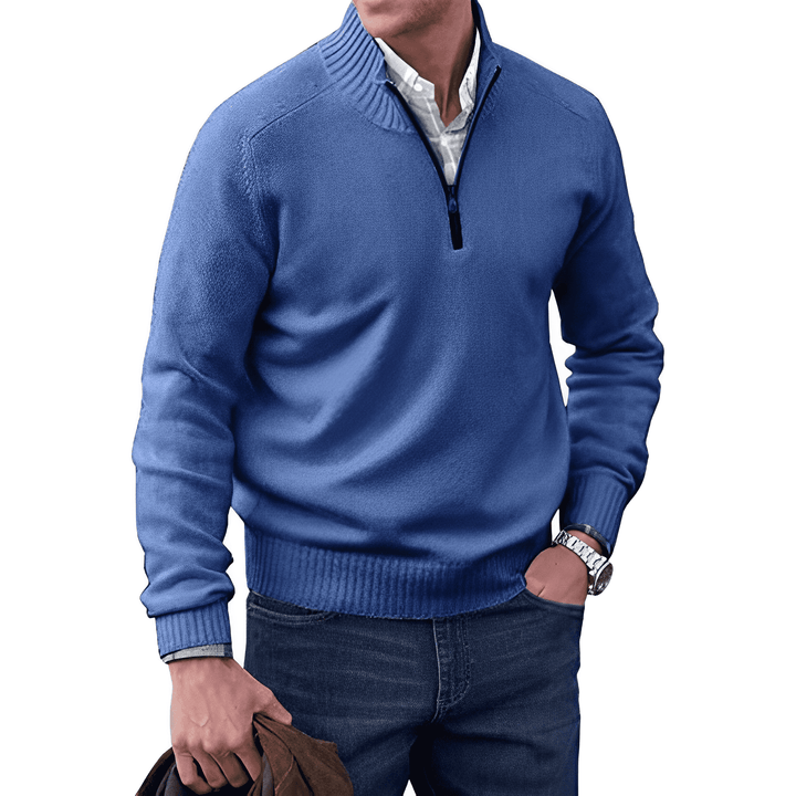 Nicolas | Stylish cashmere zip-up sweater